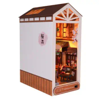 Wooden Dollhouse Kit After The Rain Eternal Book Store Book Nook Book Corner Book Stand DIY Miniature Room Puzzle House Model