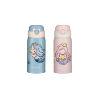 【BEDDYBEAR 杯具熊】美人魚彈跳保溫杯 彈蓋 316不鏽鋼保溫杯 彈蓋直飲隨身杯 380ml(保溫瓶)