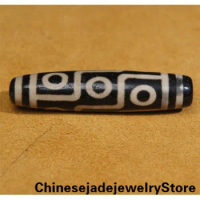 Ancient Tibetan DZI Beads Old Agate Lucky 9 Eye Totem Amulet Pendant GZI 59 mm