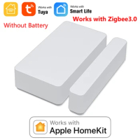 Works with HomeKit Accessories Door Window Sensor Zigbee 3.0 Wireless Connection Smart Door Sensor Apple HomeKit Tuya SmartLife