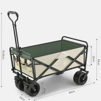 Trolley Folding Foldable Trailer Shopping Outdoor Wagon Hand Luggage Portable Picnic Beach Bag Market Camping Cart
