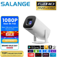 Salange P30 Projector 4K 1080P Android 11 WiFi 6 BT Smart Mini Portable Projector Supported HDMI USB Compatible Beamer