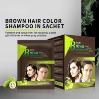 Economic Set Black Hair Shampoo Only 5 Minutes Hair Color Dark brown Hair Dye Permanent