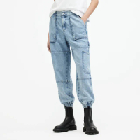 【ALLSAINTS】MILA 高腰直筒工裝牛仔褲-藍 W049TA(直筒版型)