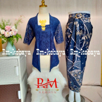 New Stelan Kebaya Brokat Kutu Baru Modern / Rok Lilit Batik Stelan Kebaya Brokat Kutu Baru Lengan Pe