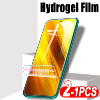 1-2PCS Full Cover Hydrogel Film For Xiaomi Poco X3 NFC GT Pro Xiaomy Poca X 3 3GT 3Pro 3NFC X3Pro X3NFC X3GT Screen Protector