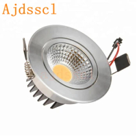 Dimmable LED Downlight COB Spotlight Ceiling lamp AC85-265V 6W 9W 12W 15W 18WAluminum recessed downlights round led panel light