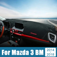 For Mazda 3 BM 2014 2015 2016 2017 2018 Car Dashboard Cover Avoid Light Pad Sun Shade Anti-UV Carpets Non-Slip Mat Accessories