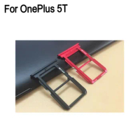 100% Black SIM Card Tray For OnePlus 5T SD Card Tray SIM Card Holder SIM Card Drawer For OnePlus 5 T Parts For OnePlus 5T