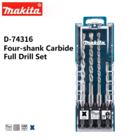 Makita Four Pit Drill Bit Set shank Carbide Full Drill Set Electric Drill Tool Parts Power Tool Accessories High Hhardness Drill