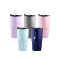 【WOKY 沃廚】內瓷外鋼瓷王究極激凍杯900ml(附環保矽膠吸管)