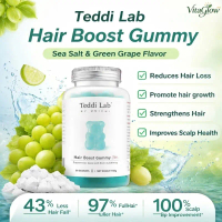 Unichi Teddy Lab Hair Boost Bear Gummies PLUS | Biotin & Silica Hair Vitamins for Strong & Healthy H