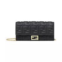 Fendi Continental Wallet on Chain Nappa Leather Black