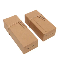 20pcs Vintage Kraft Paper Packaging Box For Tea Nut Snack Pastry Package Party Candy Gift Boxes