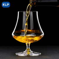 KLP 1pcs Handmade Brandy Thermal Mug, Whiskey Brandy Cocktail Crystal Glasses for Home, Parties