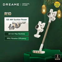 Dreame R10 Cordless Vacuum Cleaner LED Light Detector | Brush Head with LED Lights | 60 Mins Run Tim