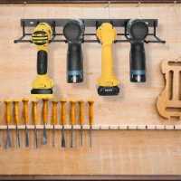 Drill Holder Power Tool Rack Drill Rack Drill Organizer Wall Mount Heavy Duty Floating Power Tool Rack for Garage Workshop Home