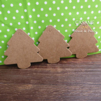 packing 500pcs Korea style cute Kraft Christmas Tree Shape Hang tag Gift tag tags drop cards gifts greeting cards decoration