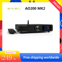SMSL AO200 MKII HIFI Digital AMP MA5332 Chip High Power Stereo Amplifier XLR/RCA/USB/Bluetooth 5.0 Balanced Input SDB Sound