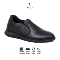 CZY Foden Sepatu Loafers Pria Hitam Pantofel Formal Kerja Casual