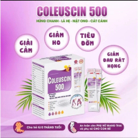 Siro ho cho bà bầu trẻ em COLEUSIN 500 giải cảm, giảm ho , giảm đờm - hộp 20 gói