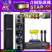【音圓】STAR-55+AudioKing PRO-X6+TDF M-6+JBL VM-300(卡拉OK組合/音響設備)