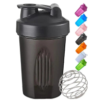 Botol Penggoncang, Kapasiti 400ML, Sesuai untuk Mencampur Serbuk Protein Whey Berwarna-warni, Mudah 