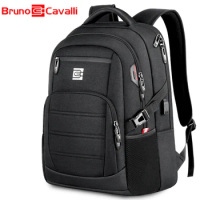 Bruno Cavalli Nylon Backpack Female Men's Backpacks for 15.6" Laptop Women Notebook Bag Mochila Leisure School Backpack US