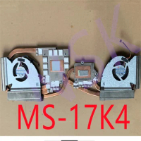 Original FOR MS-17K4 FOR MSI GE76 GP76 17K1 17K2 17K3 17K4 GTX3080 CPU Graphics Heatsink Cooler Cooling Fan 100% Test Ok