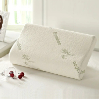 50x30CM Bamboo Fiber Pillow Slow Rebound Neck-Relief Pillow Reusable Breathable Pillow for Home Offi