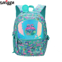 Australia Smiggle Original New Children's Schoolbag Girls Fashion Backpack Dazzling Flamingo 16 Inch Sky Blue Pupil Kids' Bags