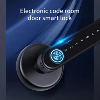 2022.Electric Lock Super Security Fingerprint Door Lock Smart Keyless Entry Biometric Keypad Password Lever Handle Lock App