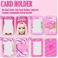 LANYARD CARD HOLDER Name Tag Barbie Pink Kartu E-money Brizzi Flazz Kantor Sekolah Gantungan Kunci I