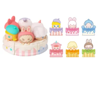 POPBean Creamy Cake Series 3.5cm Labubu Pucky Hacipupu Labubu Dimoo Skullpanda Molly Action Figure Doll Toys Gifts for Kids