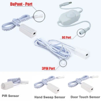 12/24V Kitchen Under Cabinet Touch Switch Dupont/dc/3 Pin Port Plug Dimmer for Led Strip Neon Light Hand Sweep Pir Motion Sensor