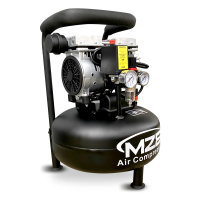 MZB 15L 550W直立式無油空壓機 靜音低噪音(黑色低調質感/無油靜音/氣動工具/充氣/輕裝潢/模型吹塵)
