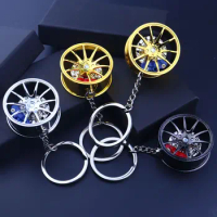 wheels keychain rim Nos/Turbo Keychain Key Ring Metal with Aluminum Brake Discs Keyfob