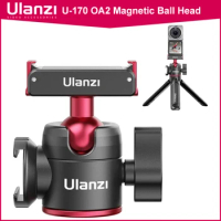 Ulanzi U-170 /u-180 Adjustable Magnetic Ball Head With Cold Shoe for DJI Osmo Action 3 Accessories