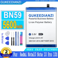 GUKEEDIANZI-Replacement Battery, BN59, 5600mAh, for Xiaomi Redmi Note10 Pro, Note 10 Pro, 10S, 10Pro, Global Batteries