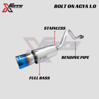 Knalpot Mobil agya 1.0 agya 1.2 fullsystem downpipe frontpipe centerpipe bolt on