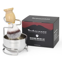 Shaving Brush Set for Men 3 in1 Shaving Kit Includes Nylon Badger Hair Shaving Brush Stainless Steel
