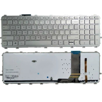 New Backlit US Keyboard For HP ENVY M6-N M6-N012DX M6-N010DX m6-n015dx m6-n113dx m6-n168ca 760743-001 V140626A Silver