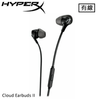 【現折$50 最高回饋3000點】HyperX Cloud Earbuds II 雲雀2 入耳式電競耳機 黑 70N24AA