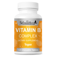 Vitamin B Kompleks, 120 Tablet Vegetarian, Semua Vitamin B Termasuk B1, B2, B3, B5, B6, B7, B9, Asam