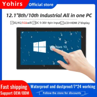 12 Inch Intel Core I7 1165G7 i5 1135G7 Mini Desktop Tablet Touch Screen 5G Industrial Panel PC with Battery 2/4LAN 2COM 6USB