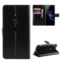 For Sony Xperia XZ2 Case 5.7 inch Luxury Flip PU Leather Wallet Lanyard Stand ShockProof Case For Sony XZ2 H8216 H8266 Phone Bag