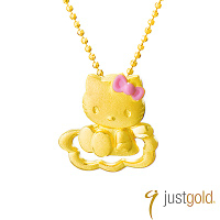 鎮金店Just Gold Hello Kitty純金系列 戀愛物語-黃金墜子