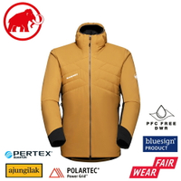 【MAMMUT 長毛象 男 Rime Light IN Flex 機能化纖連帽外套《獵豹褐》】1013-02150