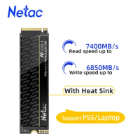 Netac 7400MB/s SSD 1TB SSD NVMe M2 512GB 2TB 4TB Internal Solid State Hard Drive M.2 PCIe 4.0x4 2280 SSD Disk for PS5 Laptop PC