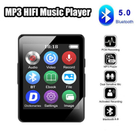 เครื่องเล่นเพลง MP3แบบพกพาขนาดเล็กเครื่องเล่นเพลง Hi-Fi สำหรับกีฬาบลูทูธแบบพกพาเครื่องเล่นเพลง Mp4เครื่องเล่นวิดีโอลำโพงไมโครโฟนในตัว
